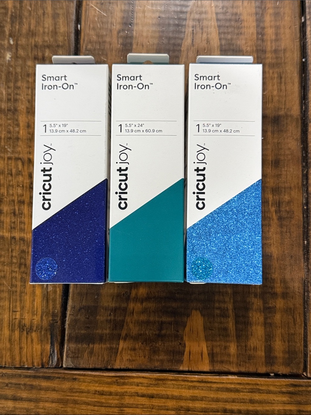 Cricut Joy Smart Iron-On Glitter Trio - Aqua, Teal, Sapphire